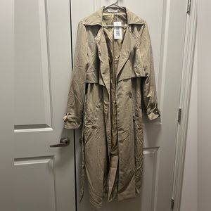 Khaki trench coat